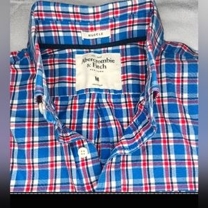 Abercrombie & Fitch Plaid L/S Button Up Shirt Men's Size Medium